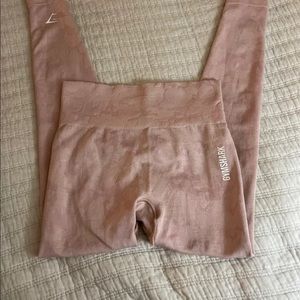 Pink camo gymshark leggings. Size small. Worn only a few times